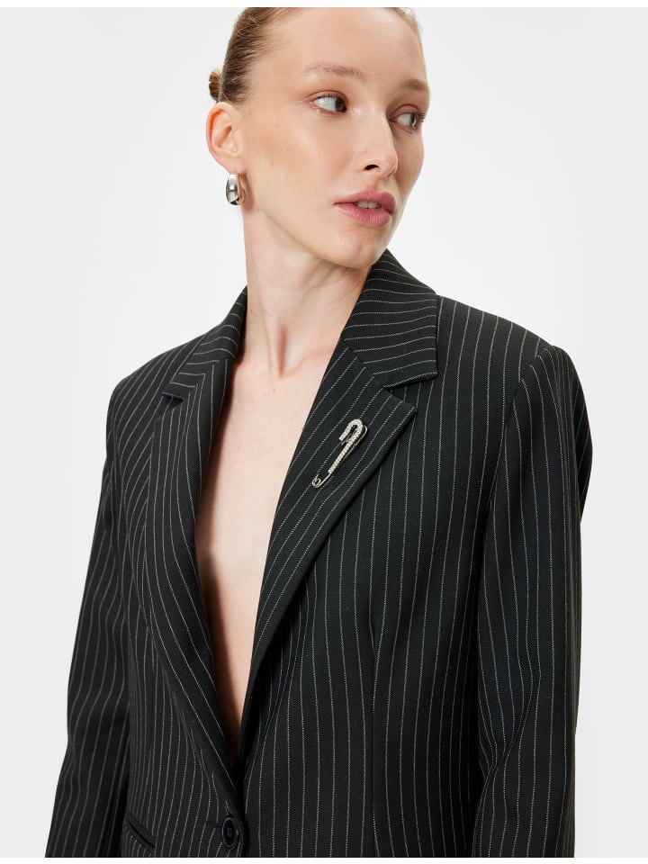 

Блейзер KOTON Blazer, цвет Schwarz Gestreift