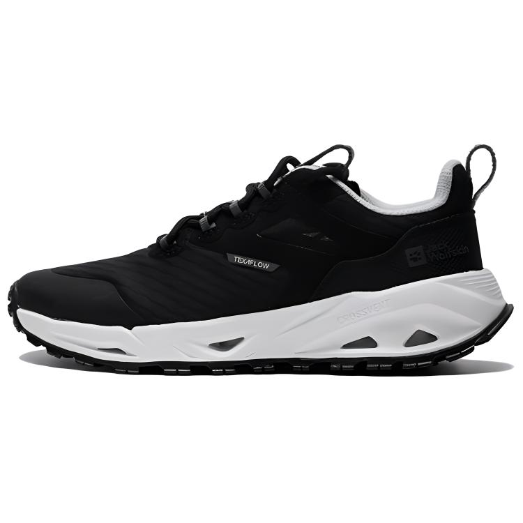 

JACK WOLFSKIN Женские противоскользящие износостойкие трекинговые туфли низкие черно-белые, цвет Black White