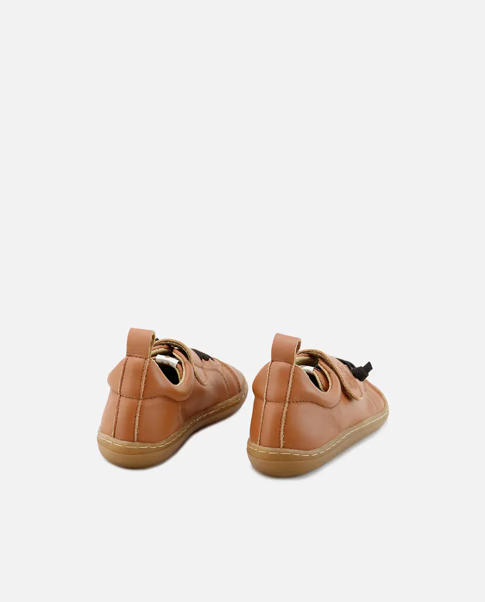 Детские кожаные кроссовки босоножки на липучке Eli 1957, цвет Camel — фото 3