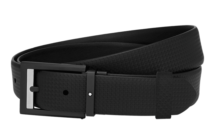 

MONTBLANC Кожаный мужской ремень черный шириной 3 см, Black