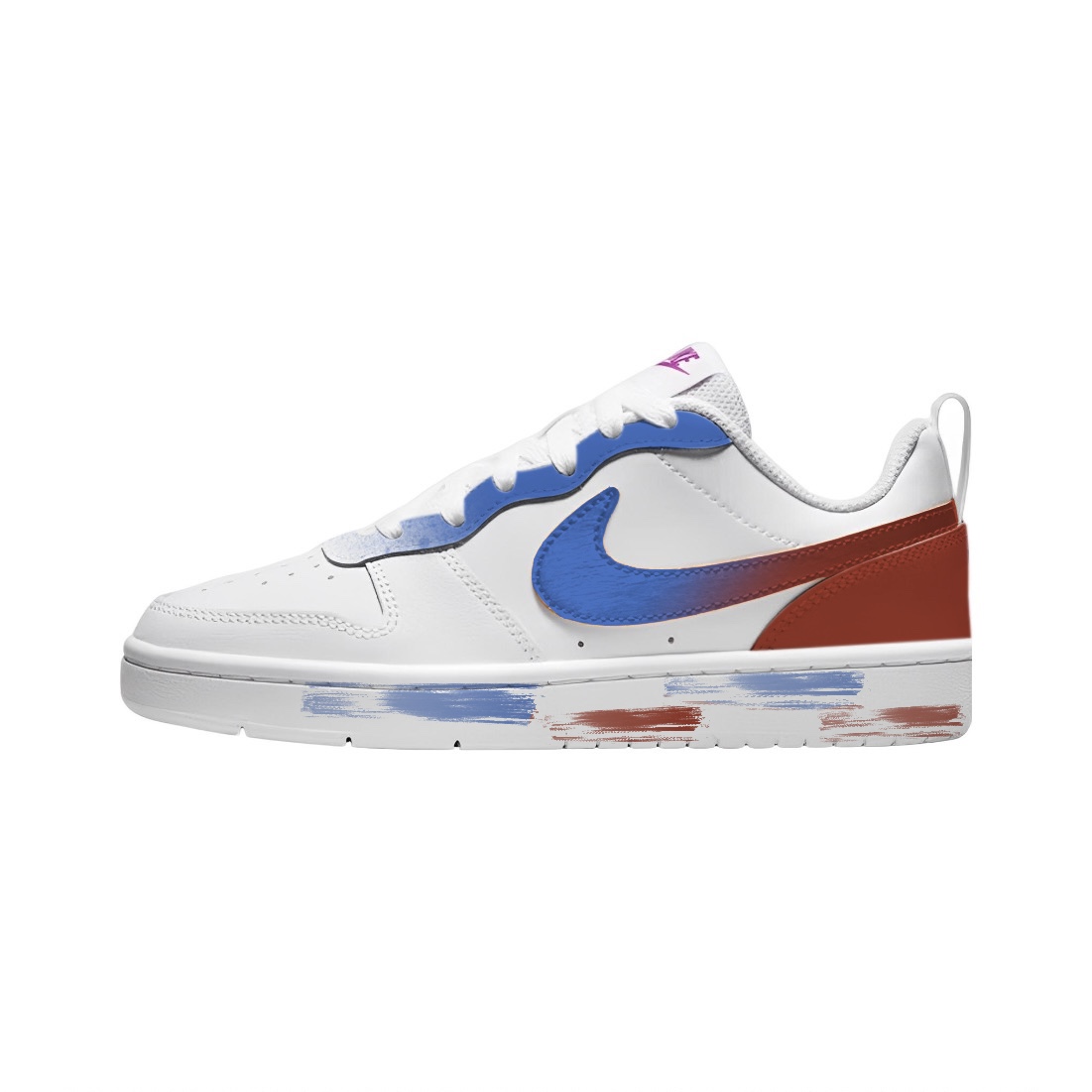 

Кроссовки Nike Court Borough Skateboarding Shoes Women's Low-top Blue/Red, красный