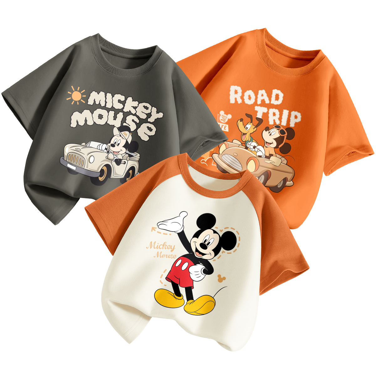 Футболка 3 шт, для детей 3-7 лет Disney, слоновая кость — фото 3