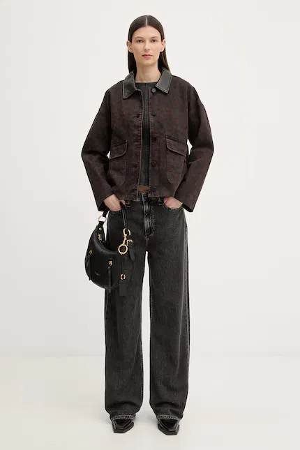 Блузка джинсовая Peplum Seamed Denim Levi's, черный — фото 2