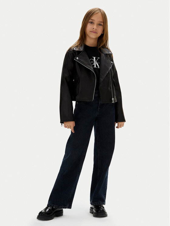 Куртка из искусственной кожи прямого кроя IG0IG02982 D Calvin Klein Jeans, черный — фото 2