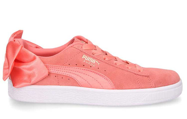 Кроссовки suede bow 'shell pink' Puma, розовый — фото 2