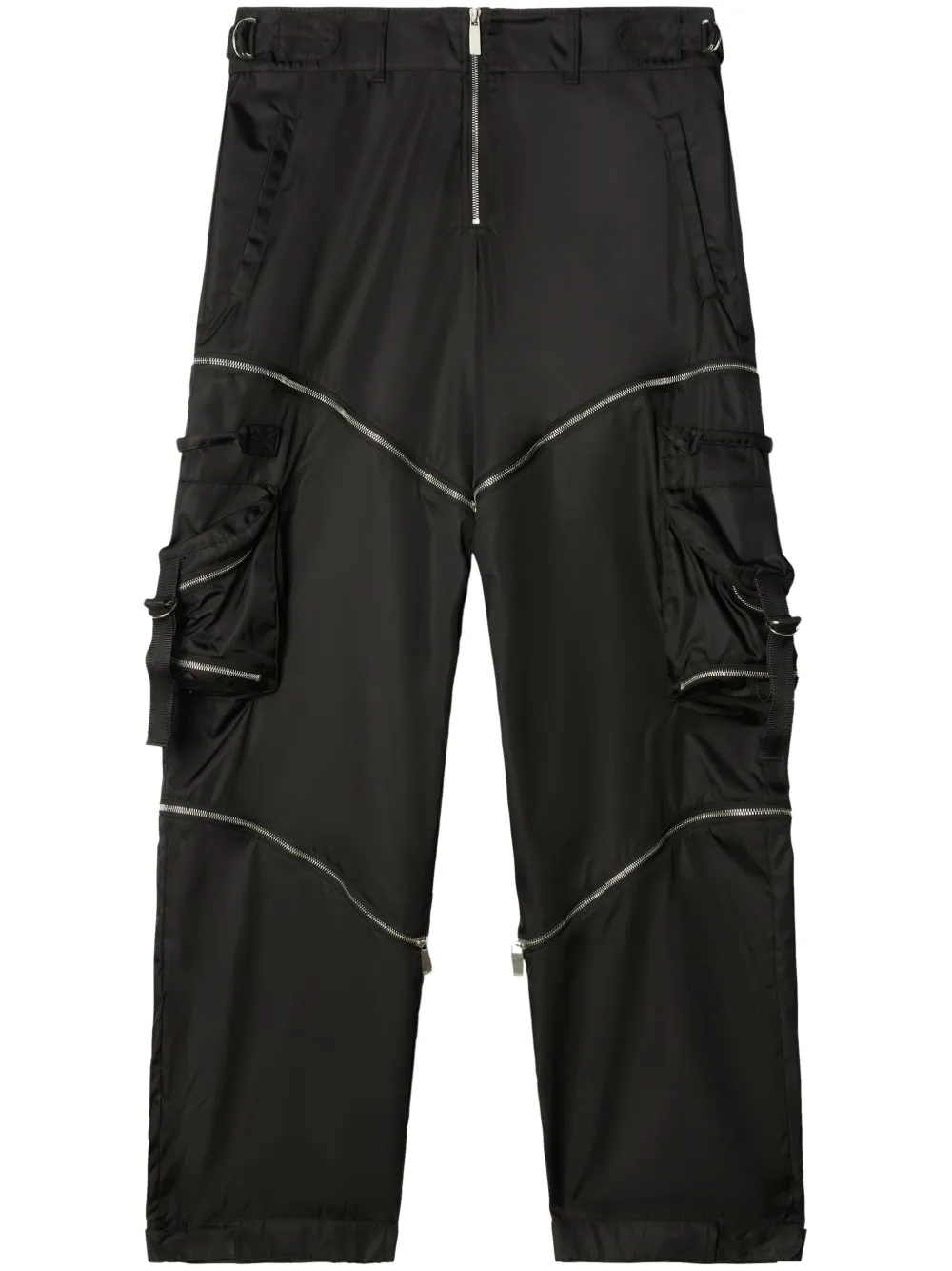 

Брюки карго с молниями OFF-WHITE, черный