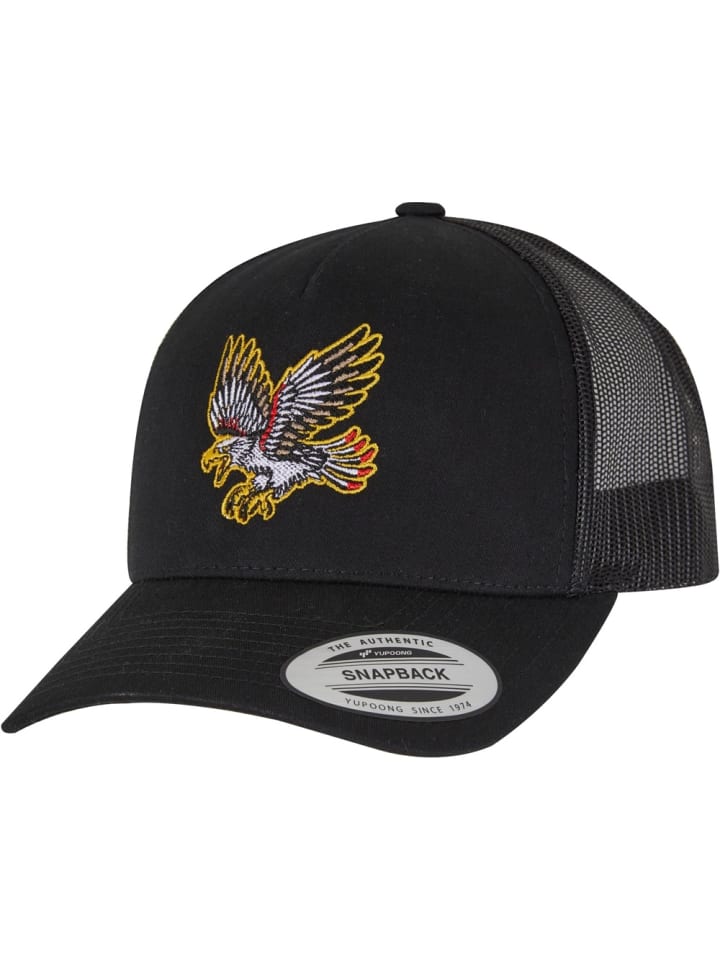 

Mister Tee Кепка "Bravery Eagle Trucker Cap 5-Panel Retro Trucker Cap" черного цвета