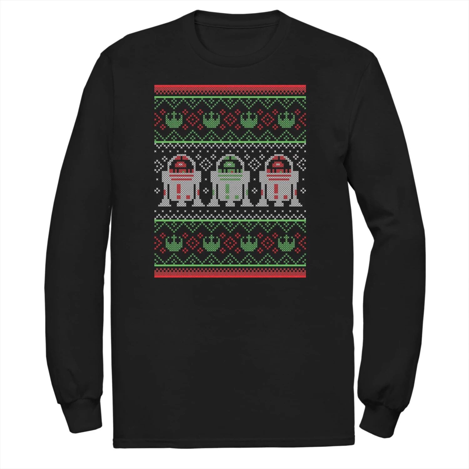 

Мужской свитер Star Wars R2-D2 Ugly Christmas Sweater Tee Rebel Licensed Character, черный