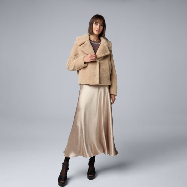 

Женская укороченная куртка из шерпы Simply Vera Vera Wang, цвет mocha freeze