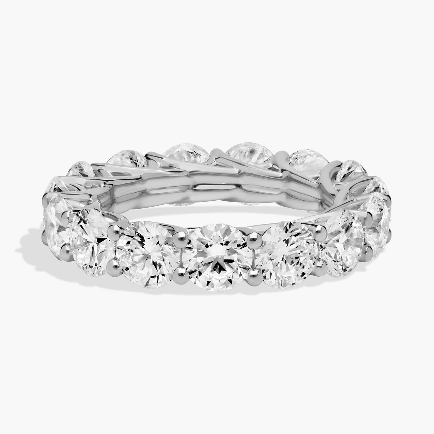 

Кольцо Trellis Lab-Grown Diamond Eternity из 14-каратного белого золота (6 карат, двойной цвет - FG / VS2-SI1) Blue Nile