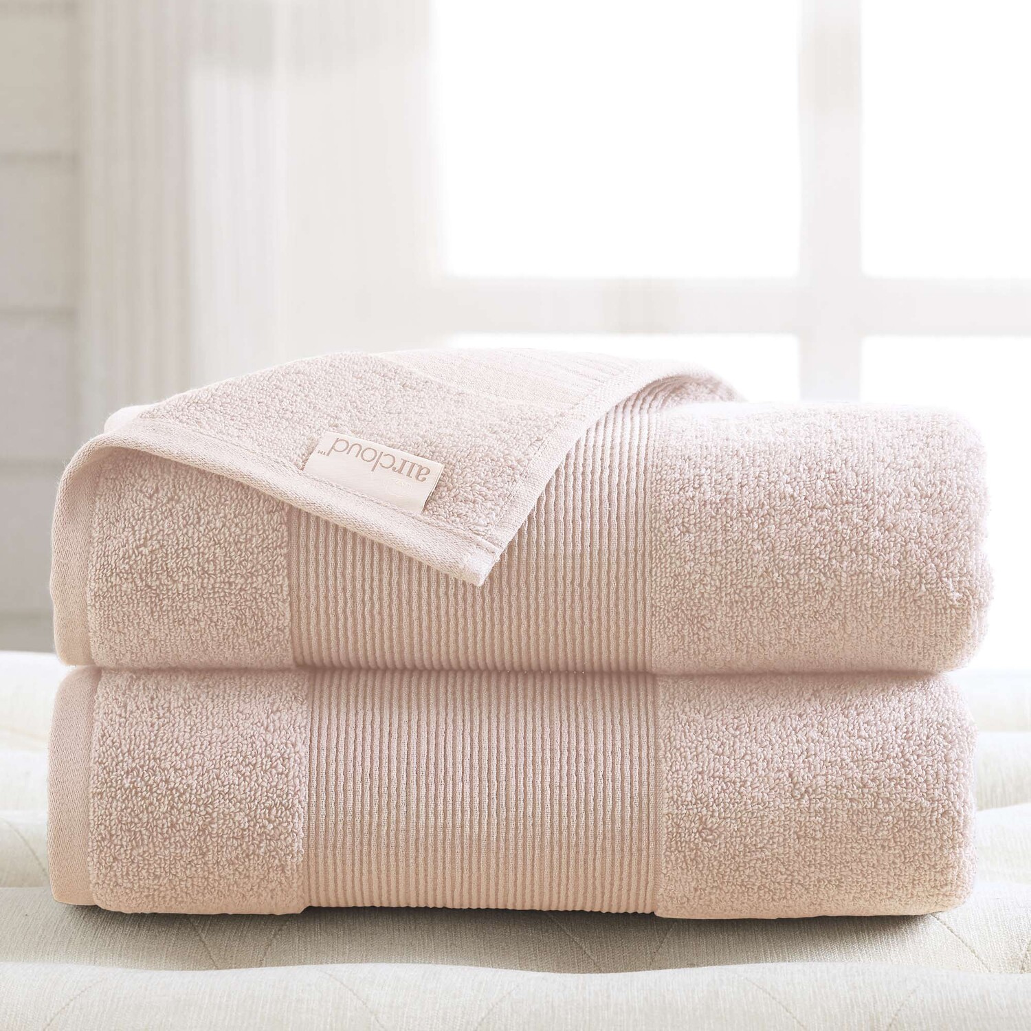 

Большая простыня для ванной Modern Threads Air Cloud, 2 шт., цвет Blush