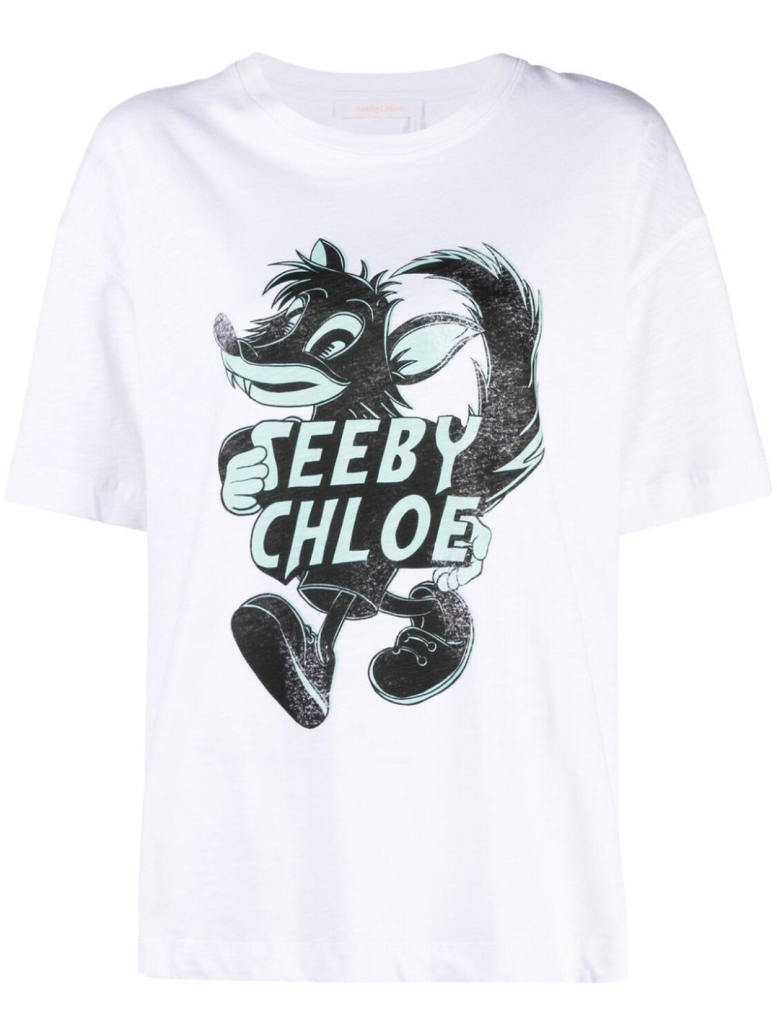 

See by Chloé футболка с логотипом, белый