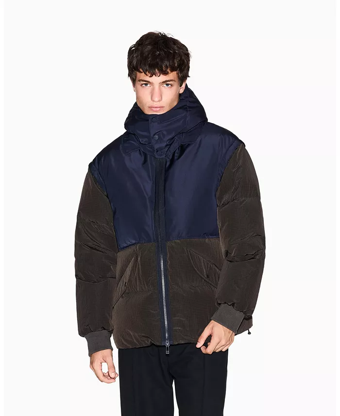 

Мужская утепленная куртка с капюшоном и цветными блоками A|X Armani Exchange, мультиколор