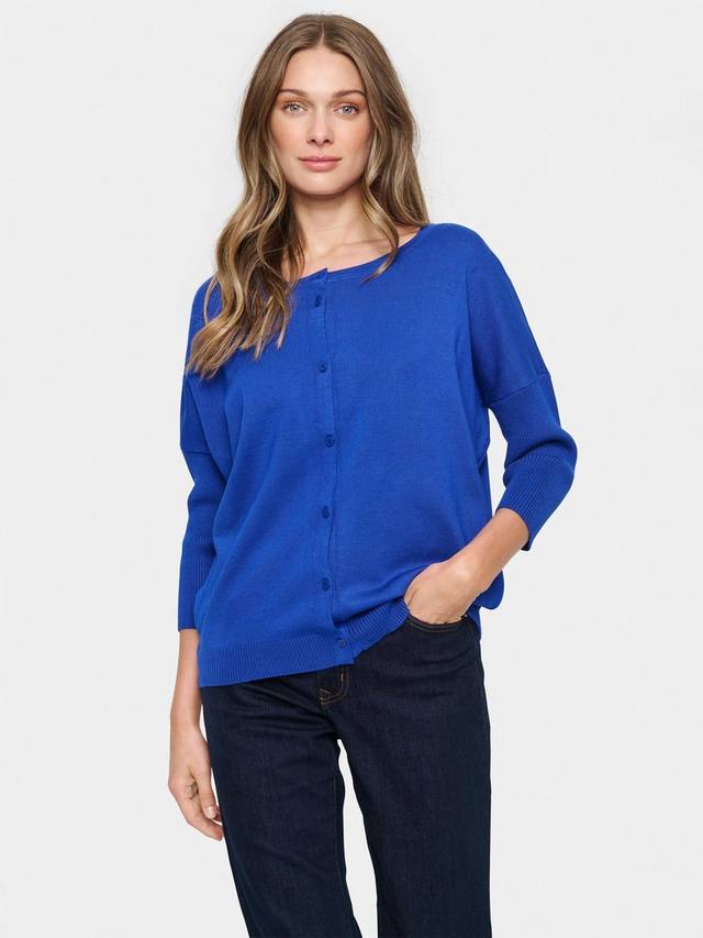 

Кардиган mila с круглым вырезом Saint Tropez, цвет Surf Blue