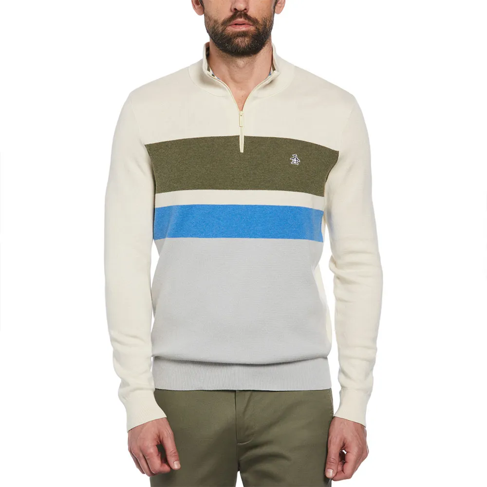 

Свитер Original Penguin Chest Stripe half zip, бежевый