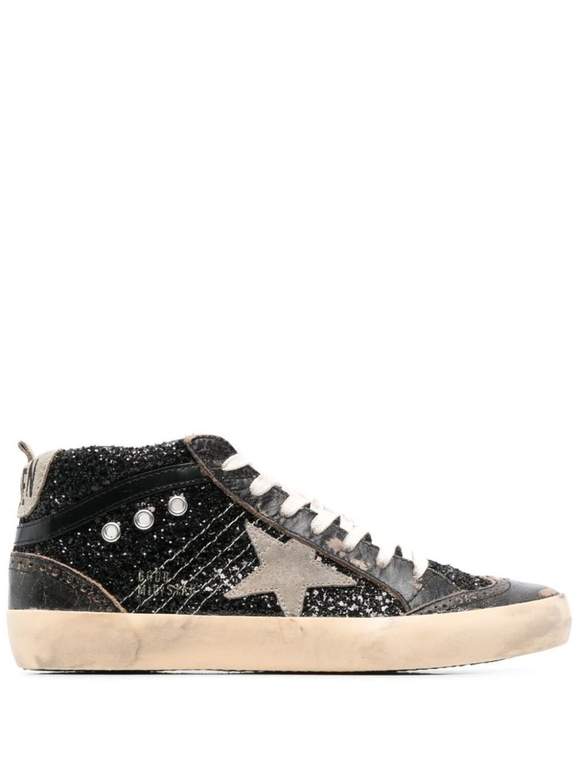 

Golden Goose кеды GG Mid Star на шнуровке, черный