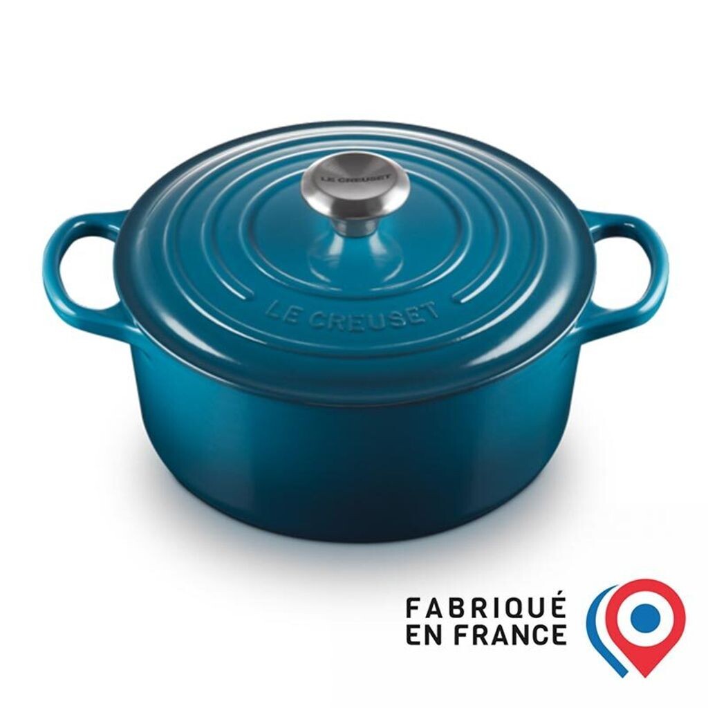 

Чугунная жаровня LE CREUSET глубиной 20 см, бирюзовый цвет