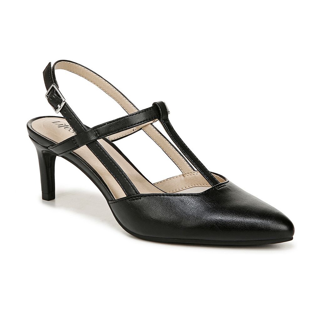 

LifeЖенские туфли на каблуке с пяткой на пятке Stride Aire LifeStride, цвет Black Smooth