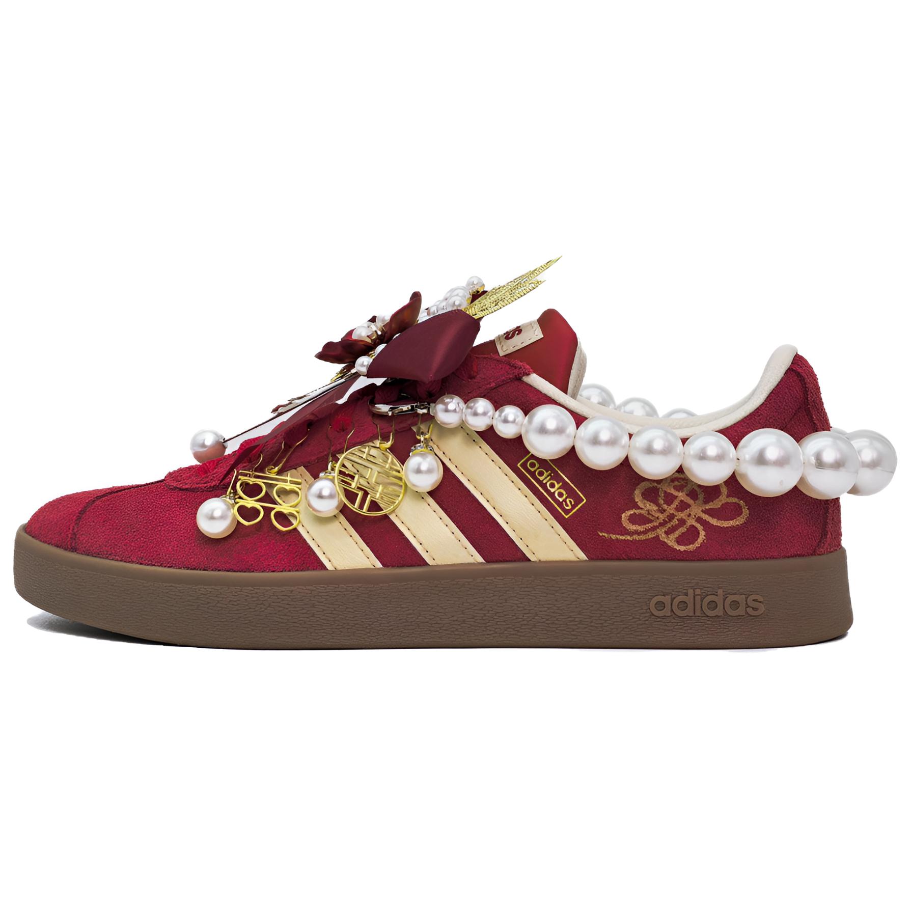 

Кроссовки для скейтбординга Vl Court Classic Heaven's Fated Bond устойчивые к истиранию низкие унисекс red gold Adidas, Heaven's Fated Bond