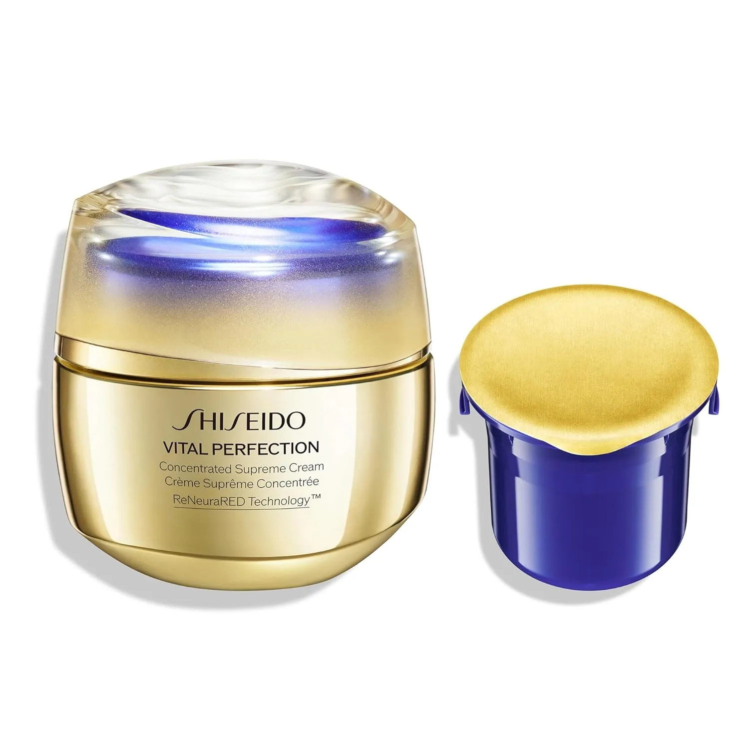Shiseido Vital Perfection Concentrated Supreme Cream (50 мл) + сменный блок (50 мл) - Насыщенный увлажняющий крем для моделирования и выравнивания тона кожи.