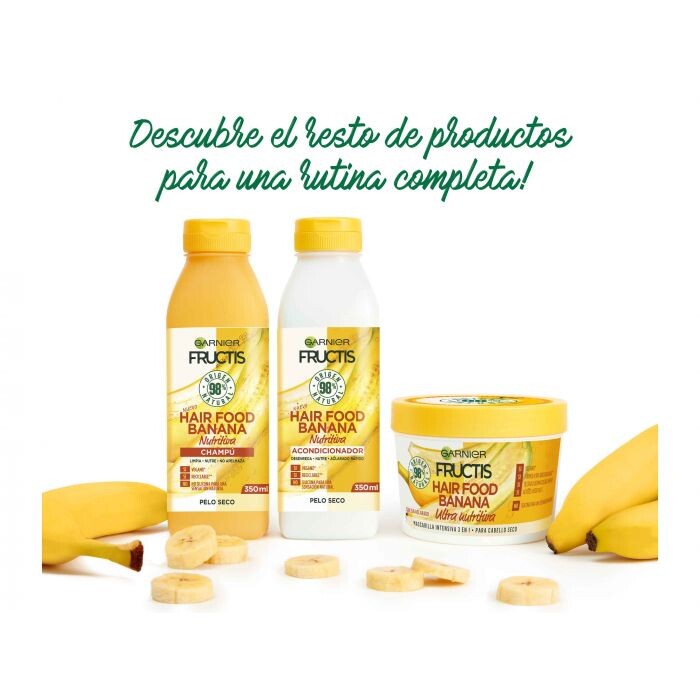 

Кондиционер для волос Fructis Hair Food Banana Ultra Nutritiva Acondicionador Garnier, 350 ml