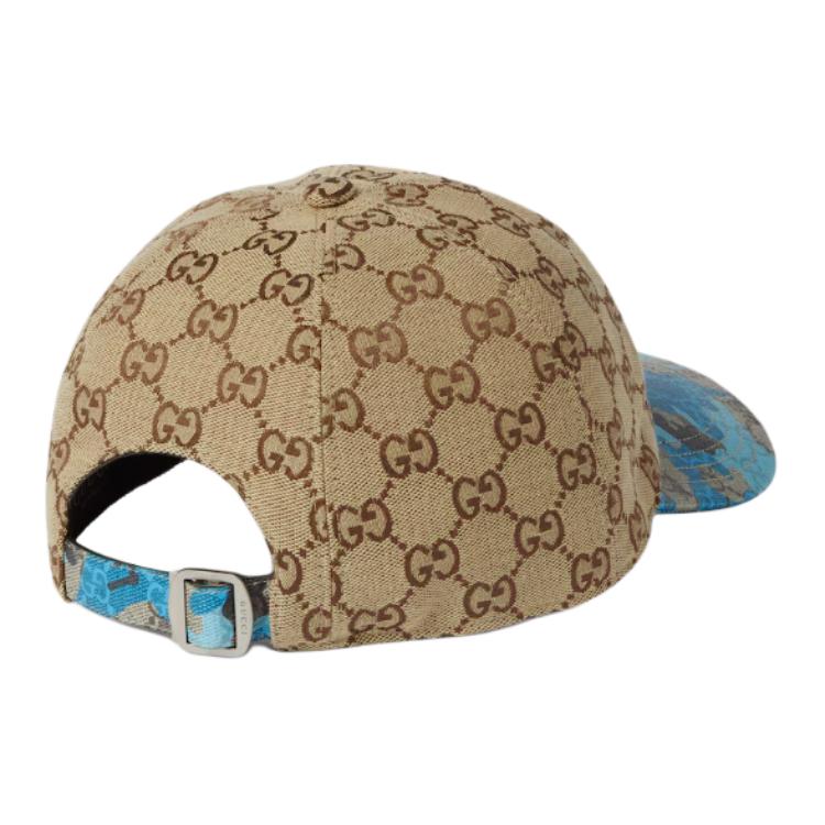 Gg Canvas Baseball Hat GUCCI, бежевый/темно коричневый — фото 3