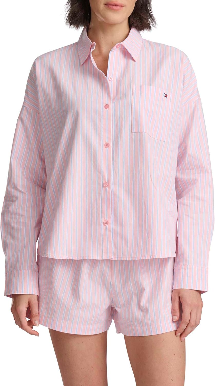 

Женская блузка-слип Tommy Hilfiger Boyfriend Fit, Blossom Stripe