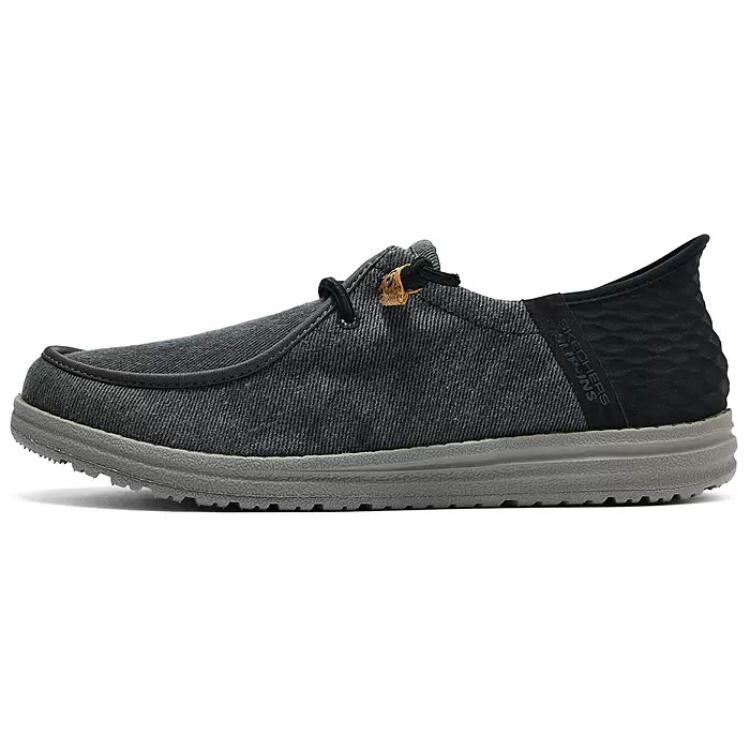 

Мужские парусиновые туфли Slip Ins Low-top черного/серого цвета Skechers