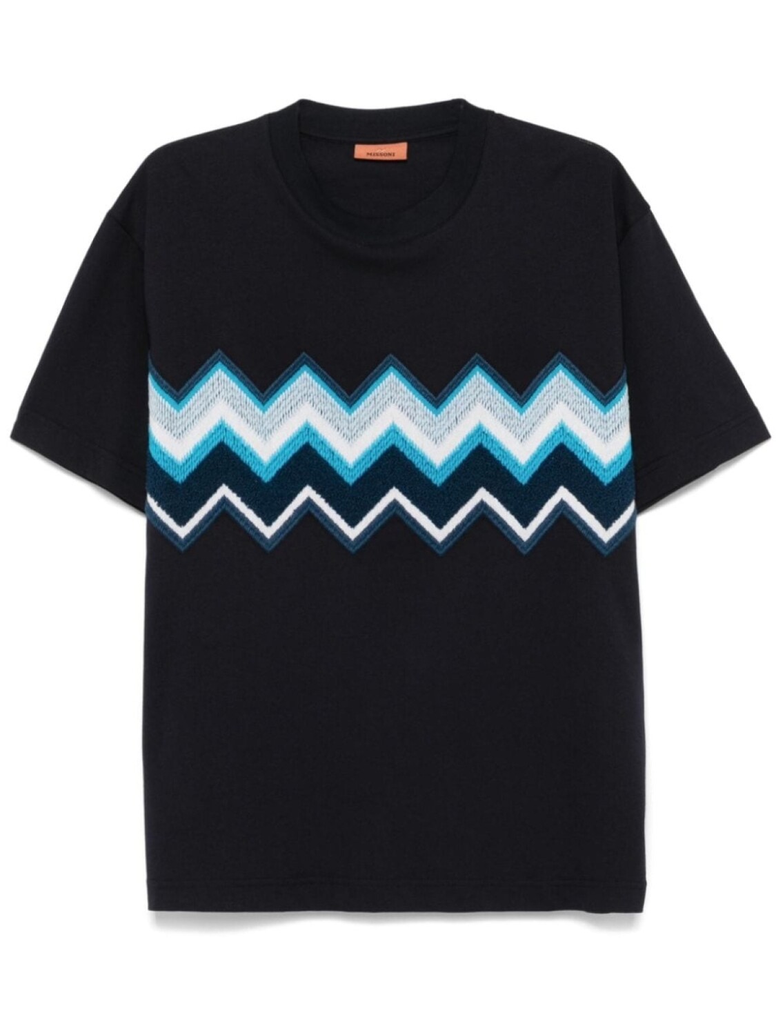 

Missoni футболка с узором зигзаг, синий