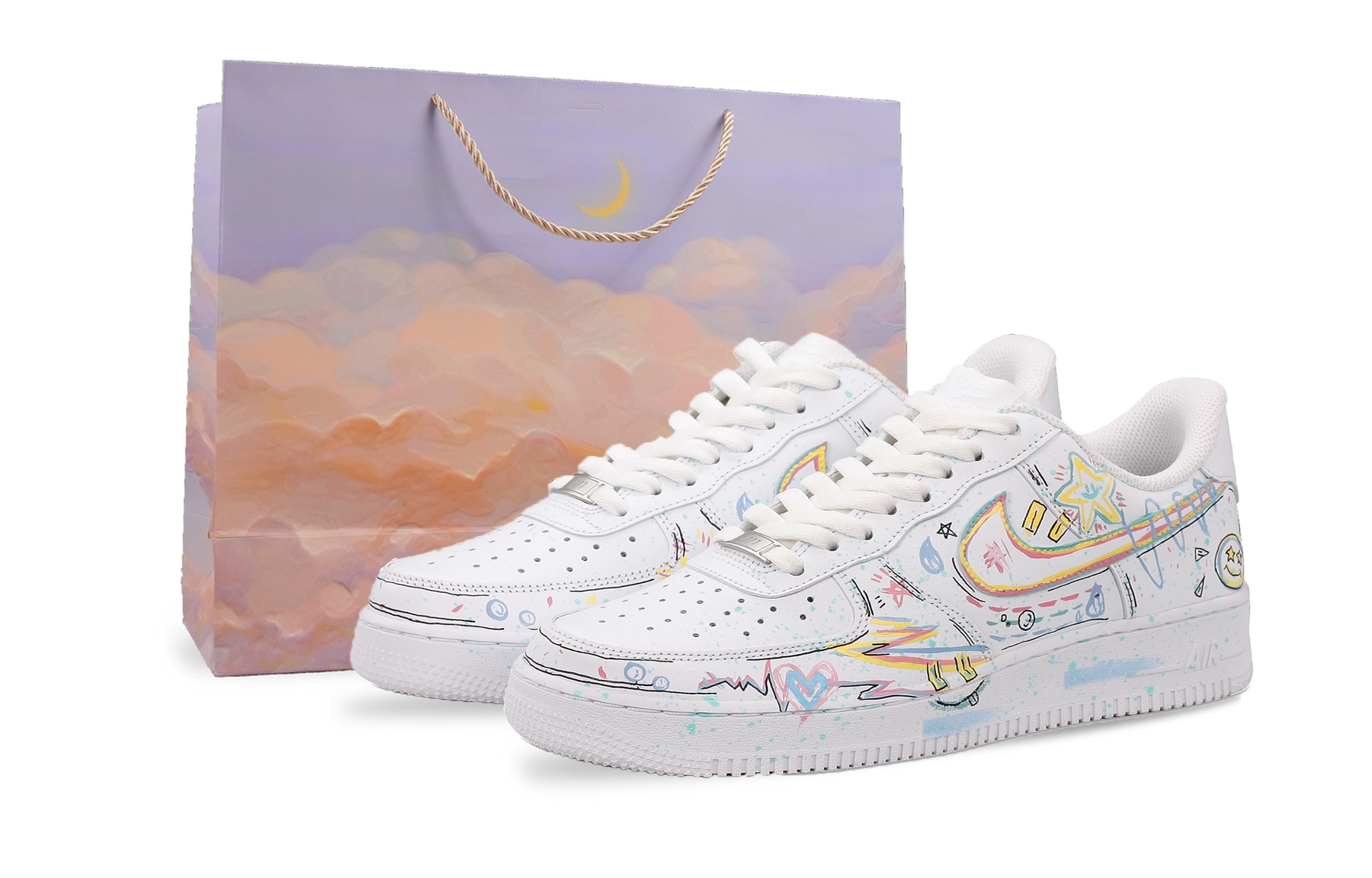 

Nike Кроссовки Air Force 1 с низким верхом, противоскользящие, износостойкие, для скейтбординга, мужские, белые, красные
