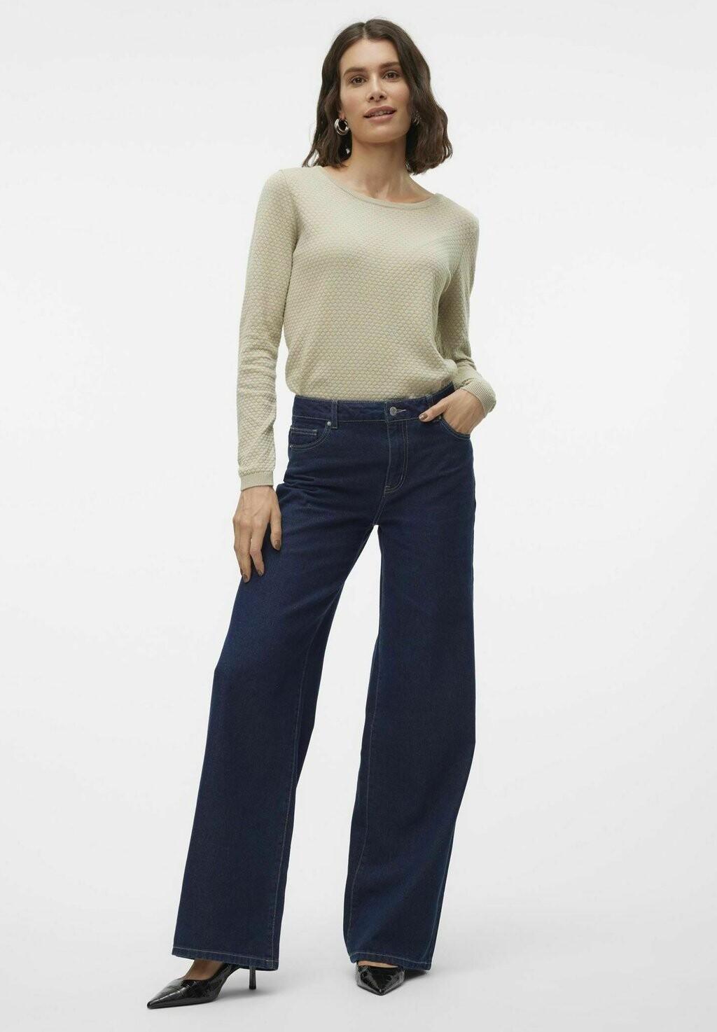 

Джемпер VMCARE STRUCTURE LS O-NECK GA NOOS Vero Moda, цвет Stone