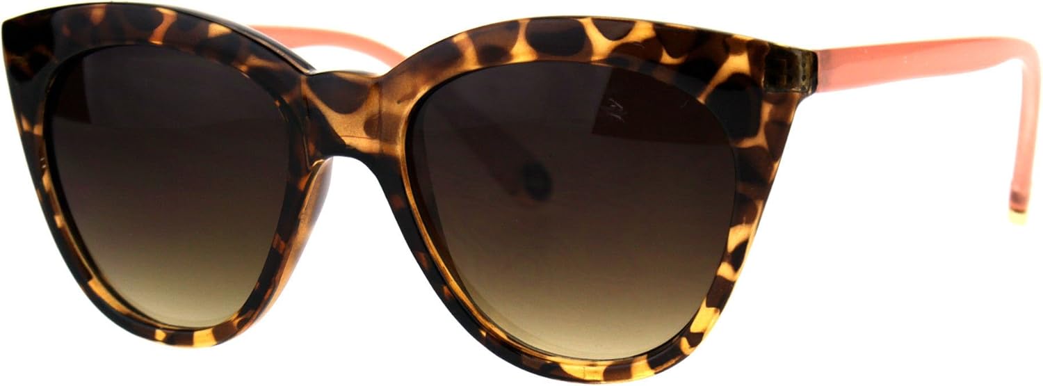 

Женские модные солнцезащитные очки в оправе «кошачий глаз» с защитой от УФ-излучения UV 400, черепахового цвета, розового и коричневого цвета PASTL, Tortoise Pink (Brown)