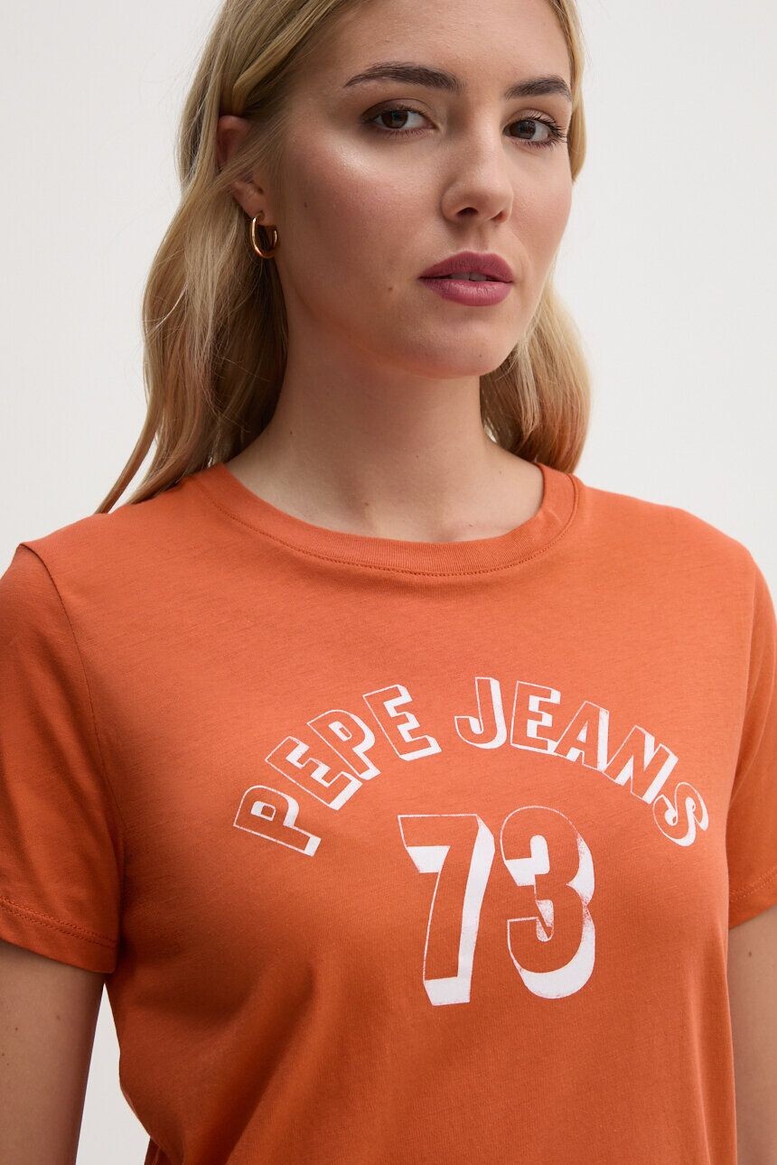 

Хлопковая футболка GIGI Pepe Jeans, оранжевый