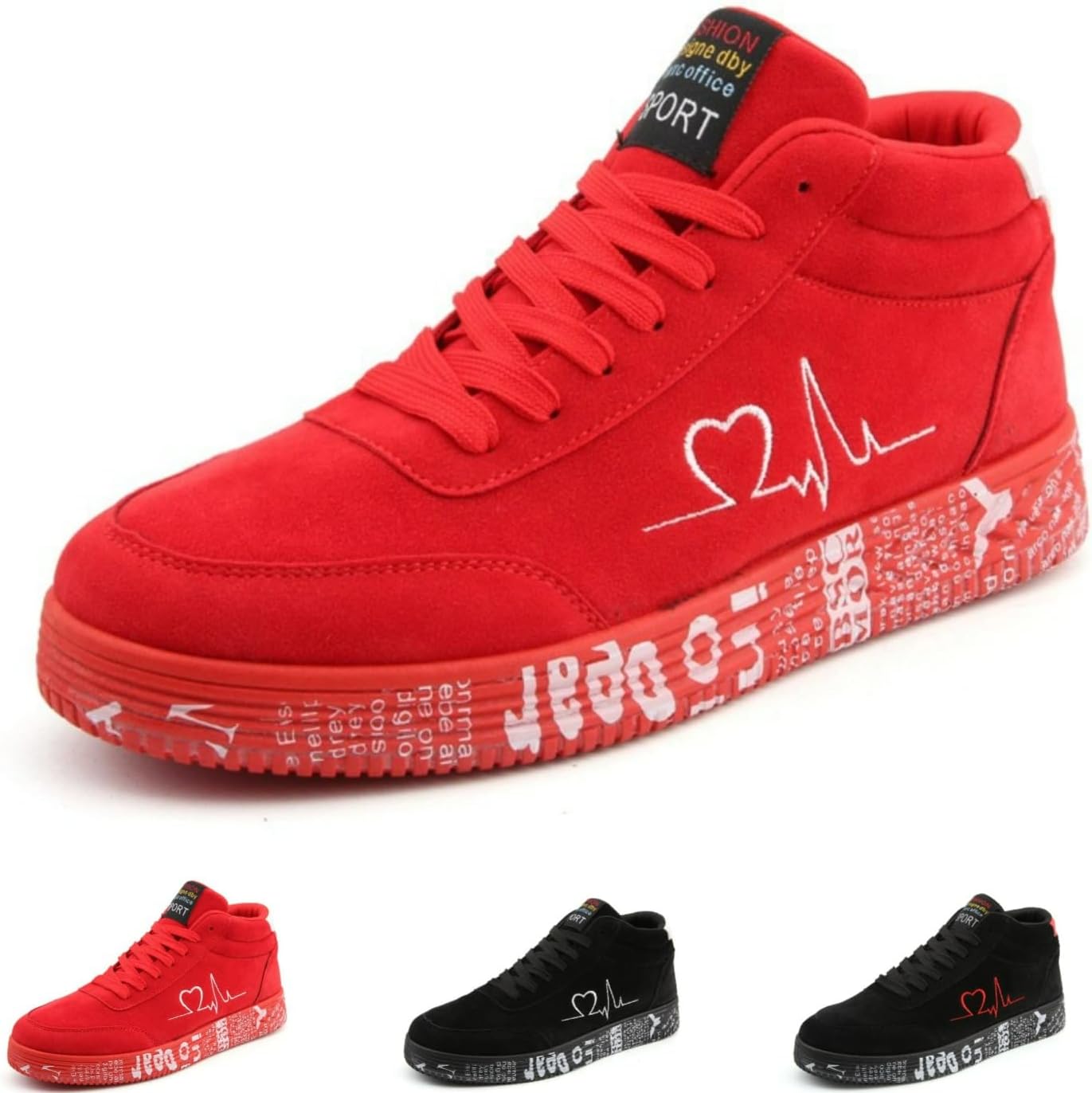 

Модные повседневные кроссовки на платформе для мужчин, классические, с нескользящей подошвой, удобные, для спорта и прогулок Macefil, красный