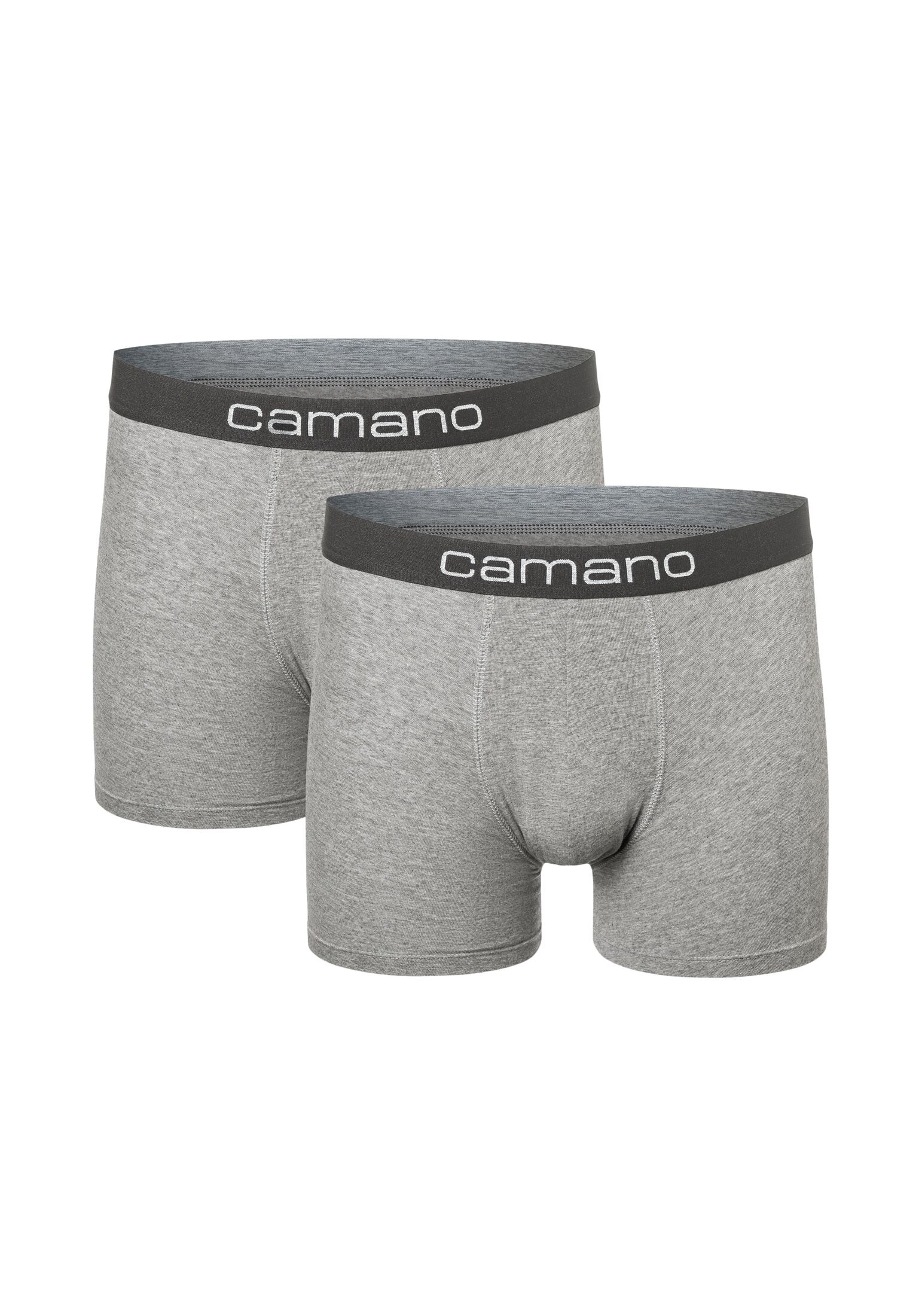 

Боксеры camano Boxershorts Unterhosen Herren elastischer Gummibund ohne Einschneiden Baumwolle Stretch hautfreundlich Atmungsaktiv 2 шт, цвет hellgrau melange