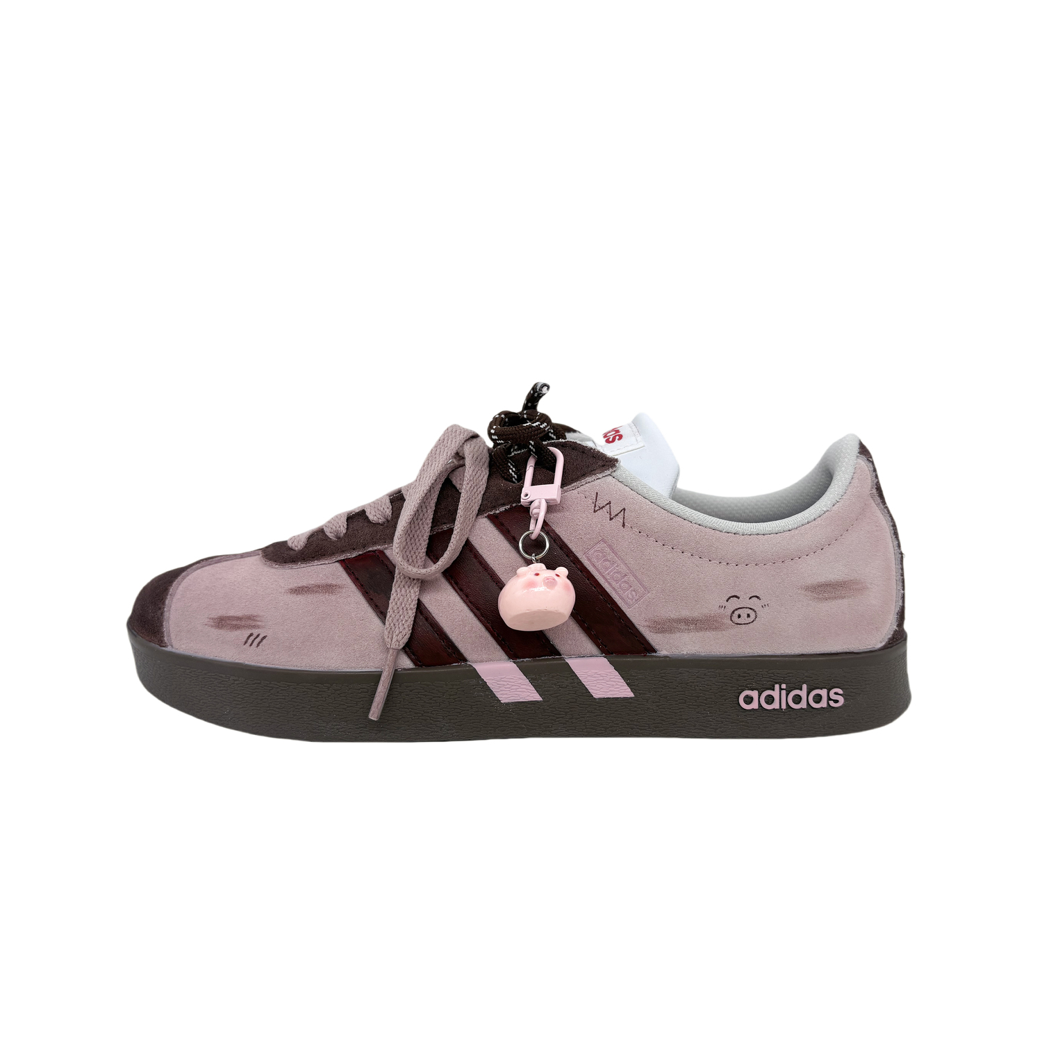 

ВЛ Корт 2.0 устойчивые к истиранию низкие скейтерские кроссовки унисекс Adidas Neo, розовый