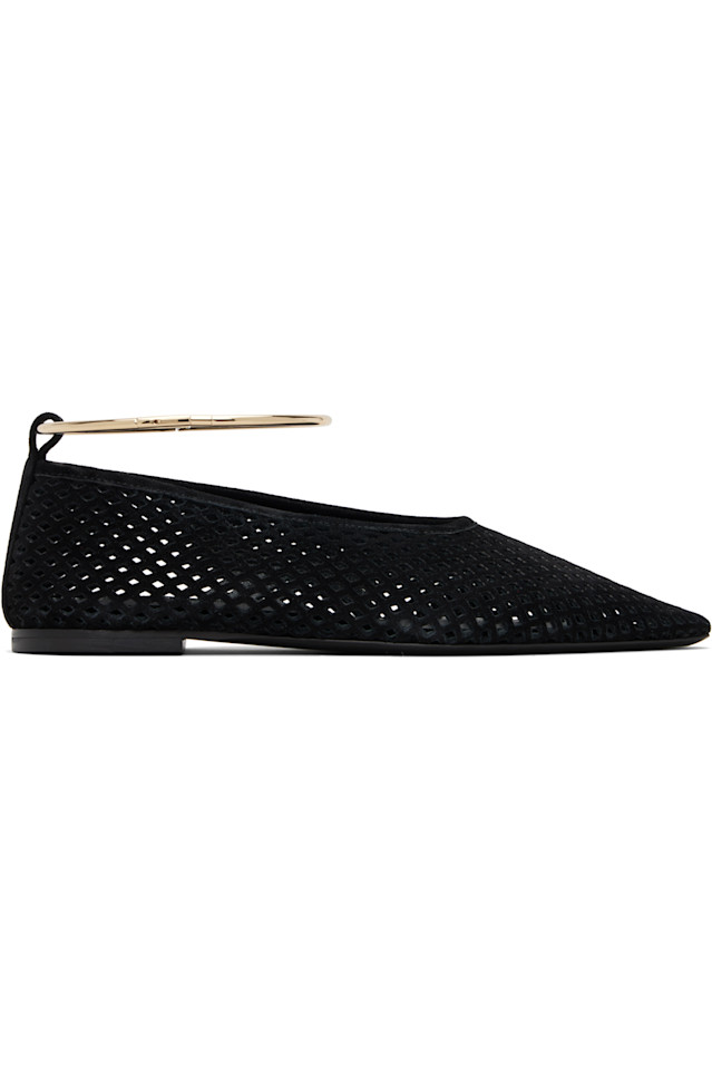 Балетки с кольцами Jil Sander, черный