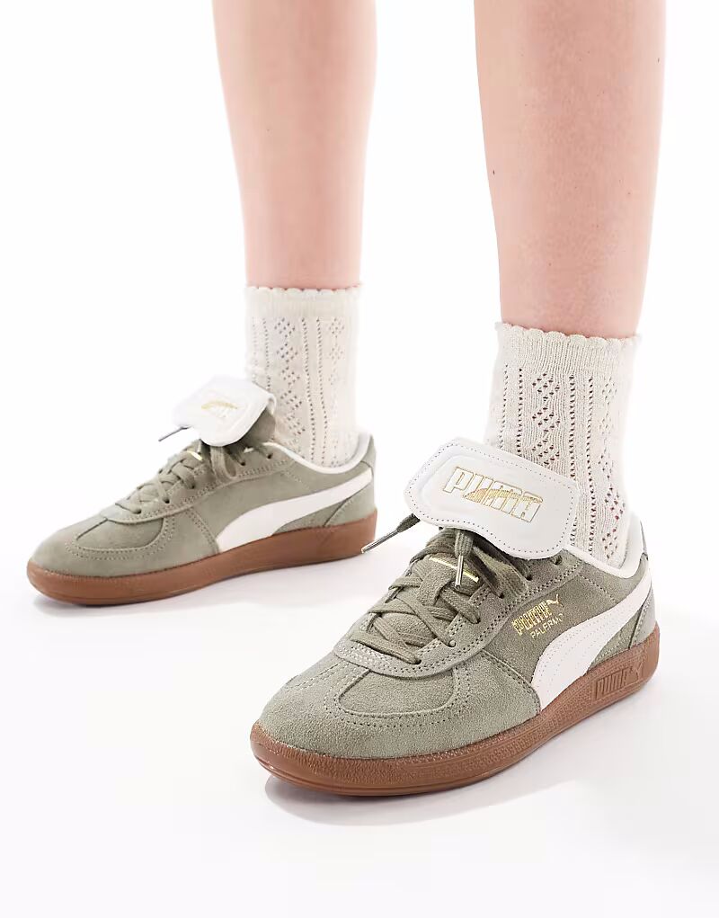 Кроссовки Puma Palermo Premium зеленого цвета — фото 4