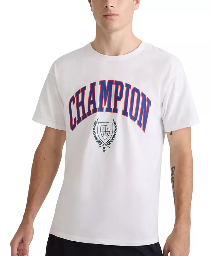 

Мужская классическая футболка стандартного кроя с логотипом Champion, белый