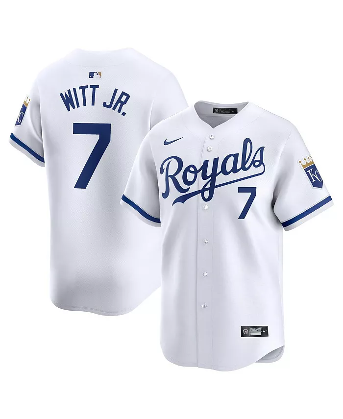 

Мужская белая лимитированная джерси игрока Bobby Witt Jr. Kansas City Royals для домашних матчей Nike
