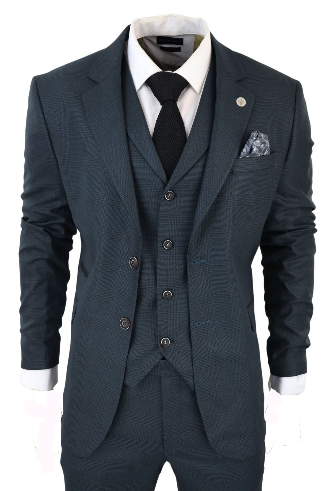 

AK-07 Твидовый костюм-тройка в елочку TruClothing, оливковый