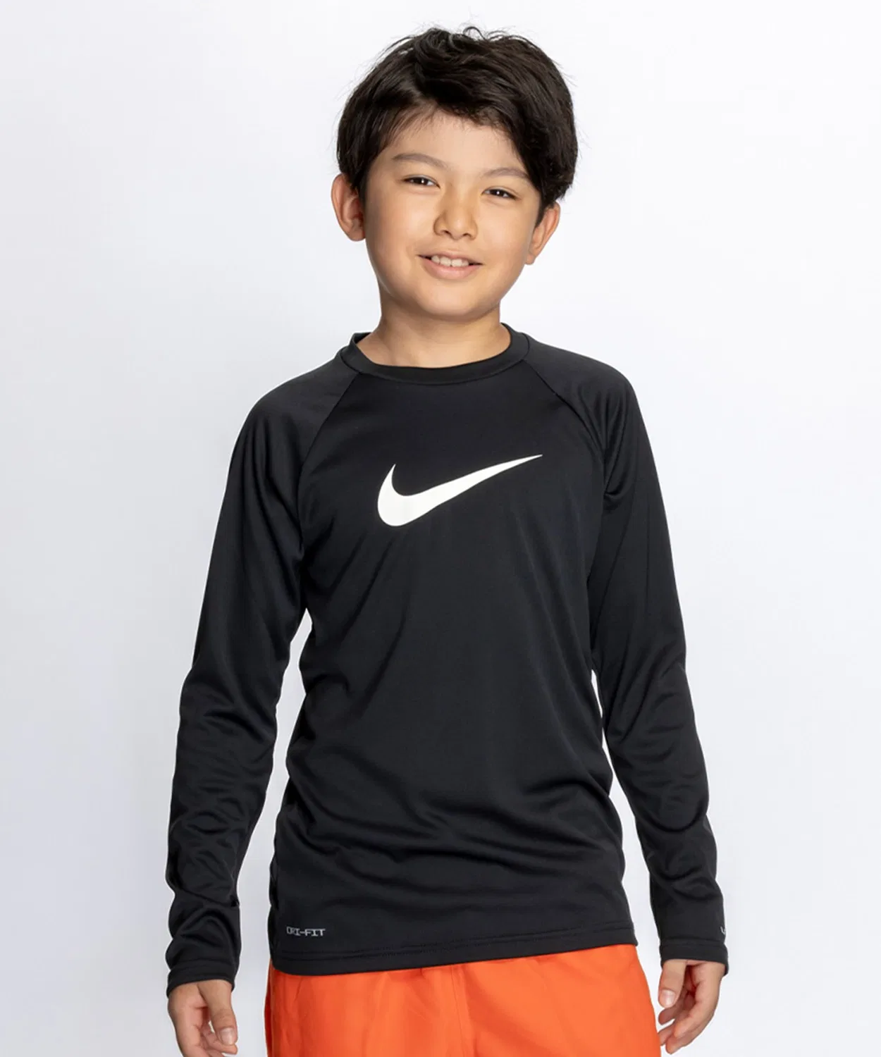 Рашгард детский Nike UV Care L/S Hydroguard Solid чёрный