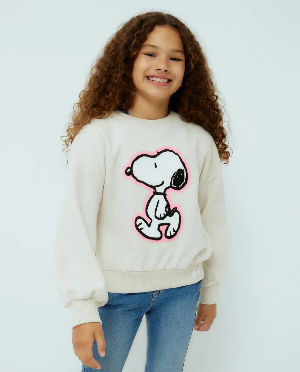 

СВИТШОТ SNOOPY С ВЫШИВКОЙ И ПРИНТОМ Kids El Corte Inglés, бежевый