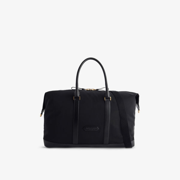 

Брендовая сумка-холдер с тканым логотипом Tom Ford, черный