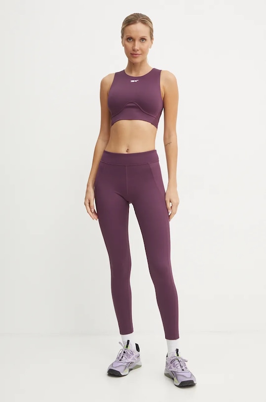 

Контурный топ для тренировок Contour Crop Reebok, бордовый