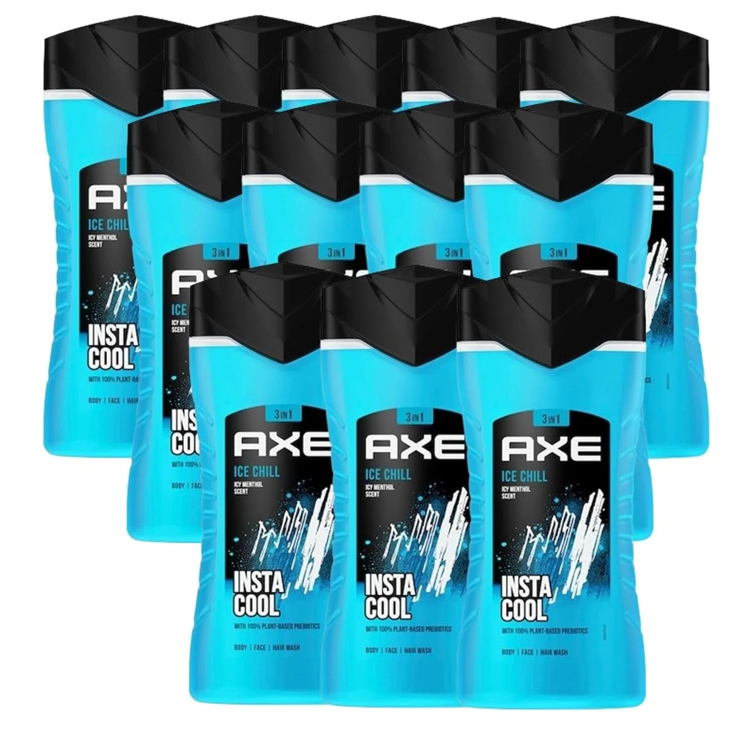 Гель для душа и шампунь Axe Ice Chill 3-в-1, 250 мл, упаковка из 12 шт. Axe