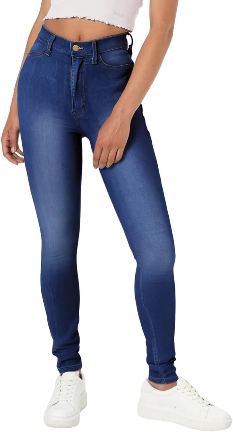 

Женские классические джинсовые леггинсы с карманами High Waisted Stretch Tummy Control