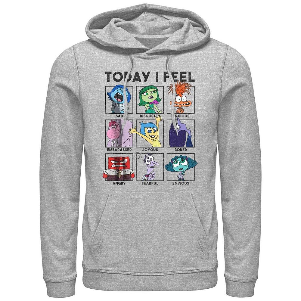 

Мужская толстовка с рисунком Disney's Inside Out 2 Today I Feel Group Shot Emotion Boxes, цвет Athletic Heather