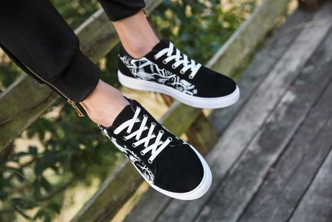 Кроссовки tazimall Men's Casual Canvas Shoes Low Cut Student Shoes, черный — фото 3