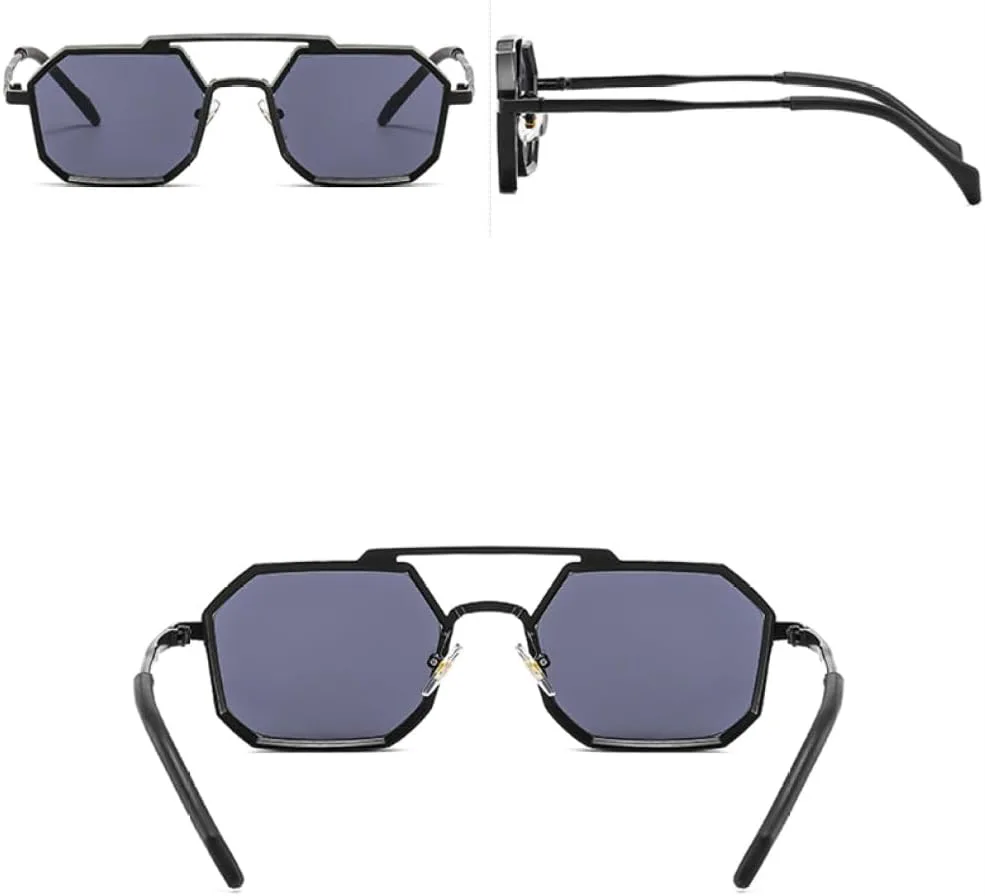 

Солнцезащитные очки MUTYNE Fashion Square Hexagon для женщин и мужчин, с линзами из сплава и металлической оправой, класса люкс, защита от ультрафиолета UV400, C5